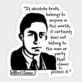 Albert Camus Portrait and Quote Sticker